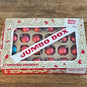 Shiny Brite Jumbo 24 Christmas Ornaments Set